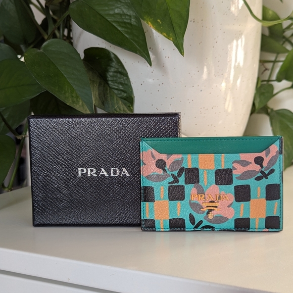 Prada Madras Floral Card Holder - Picture 3 of 14